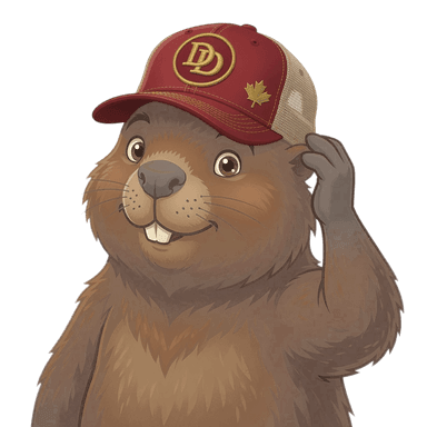 Gordie the beaver, puzzled and scratching his head