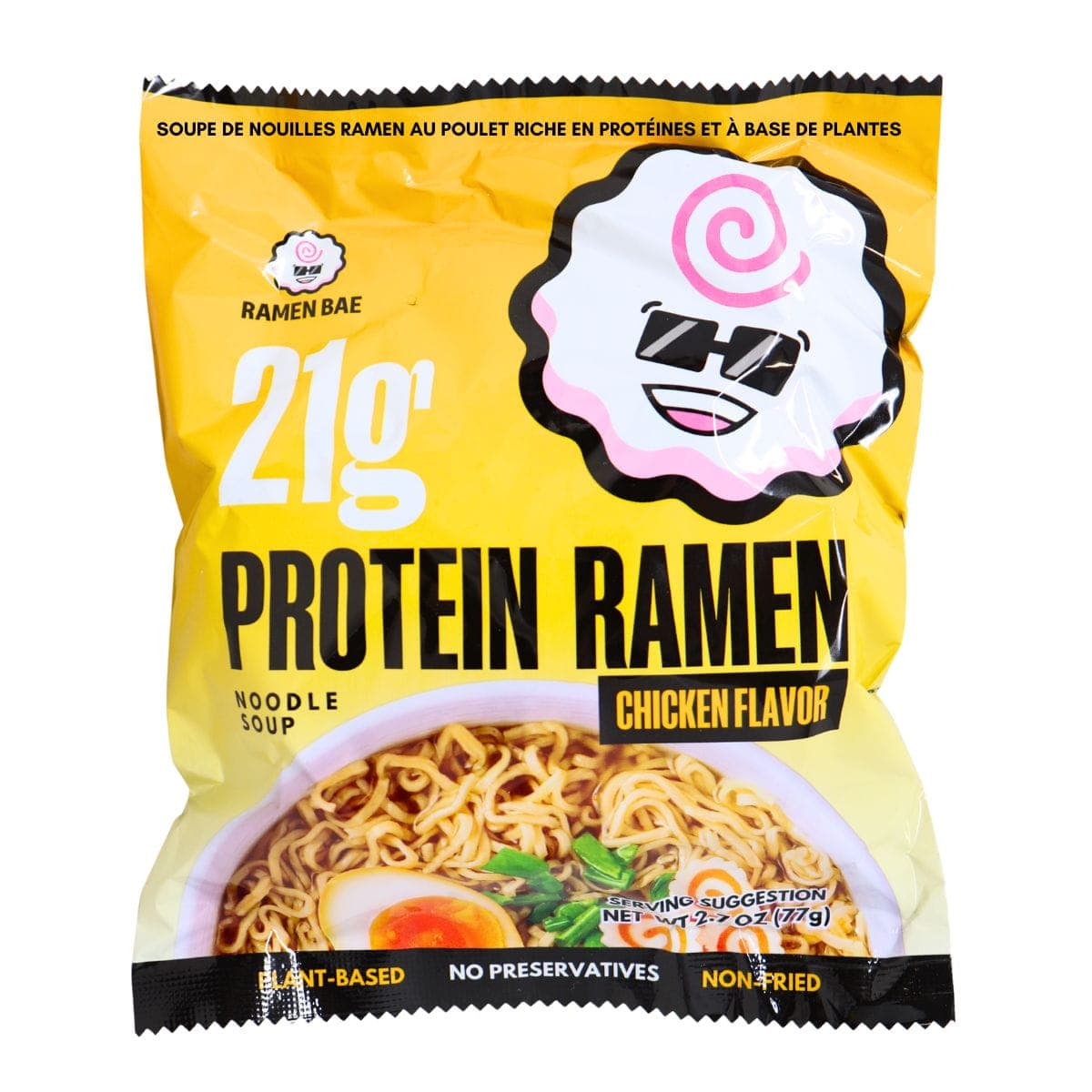 Ramen Bae Plant-Based High-Protein Ramen Noodle Soup Chicken, 77g