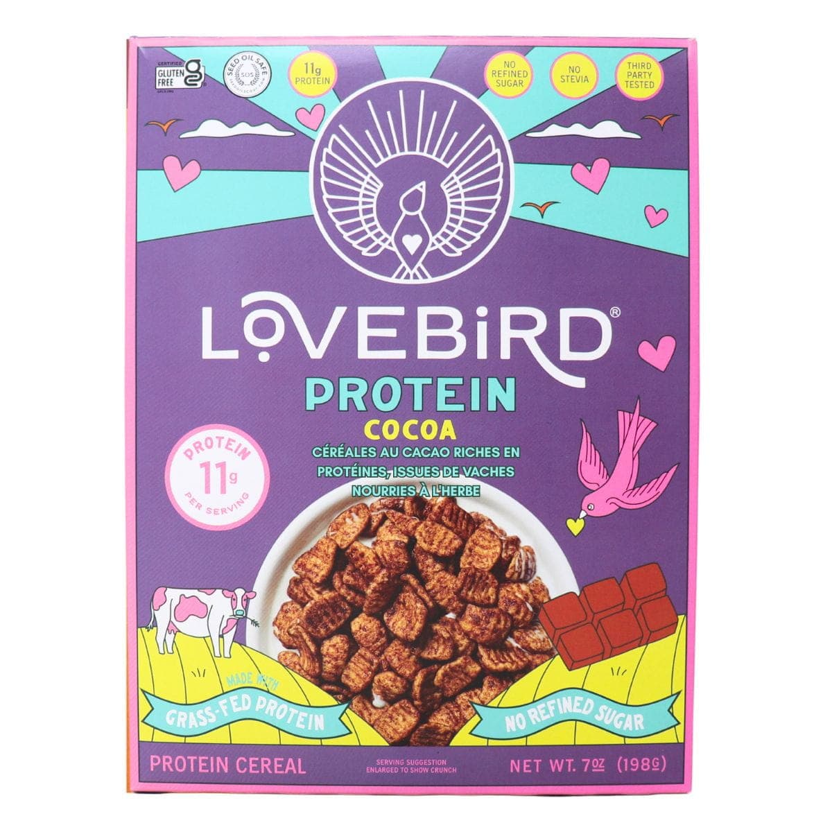 Lovebird Grass-Fed High-Protein Cereal Cocoa, 198g