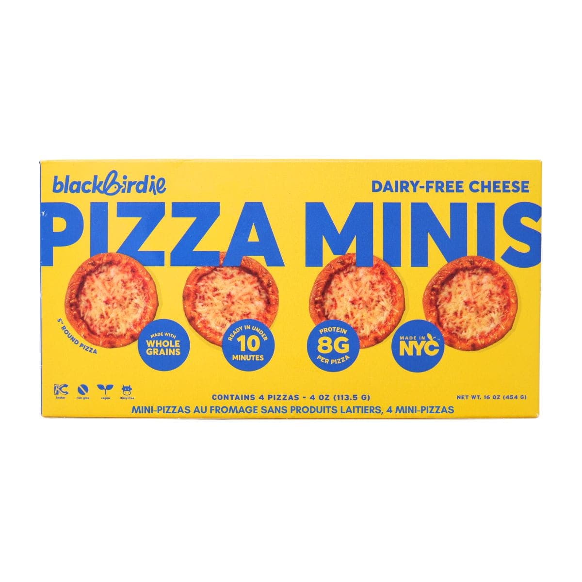 Blackbird Foods Dairy-Free Pizza Minis Cheese, 4 Mini Pizzas