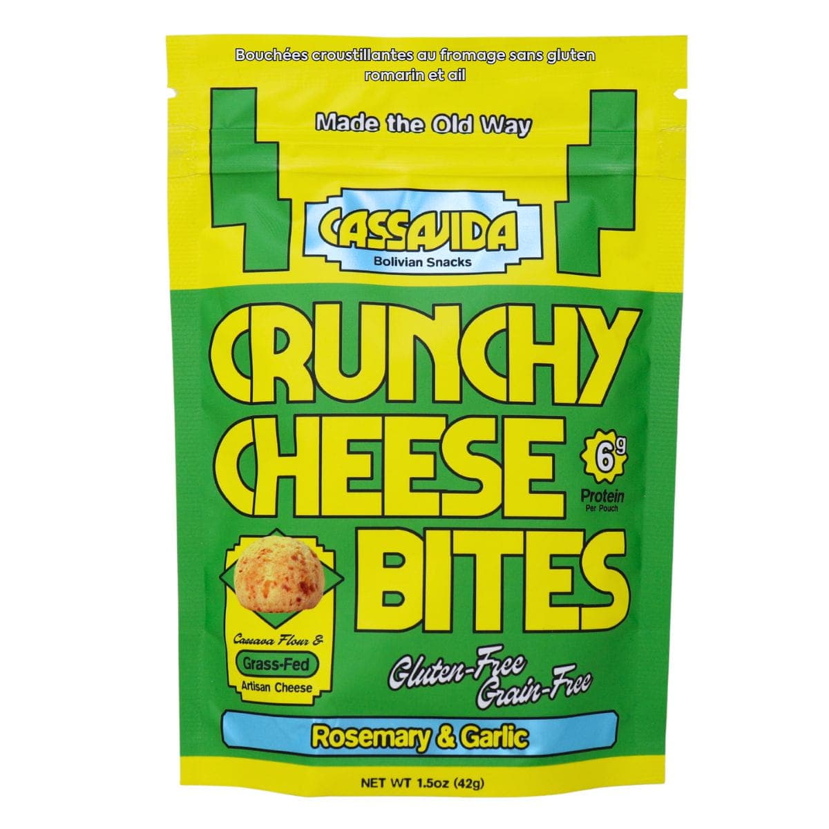 Cassavida Gluten-Free Crunchy Cheese Bites Rosemary &amp; Garlic, 42g