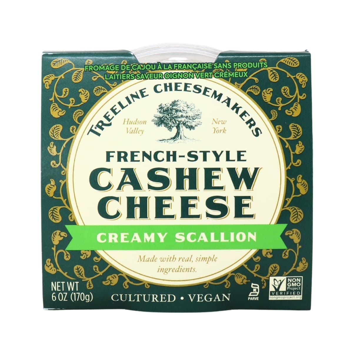 Treeline Dairy-Free French-Style Cashew Cheese Creamy Scallion, 170g
