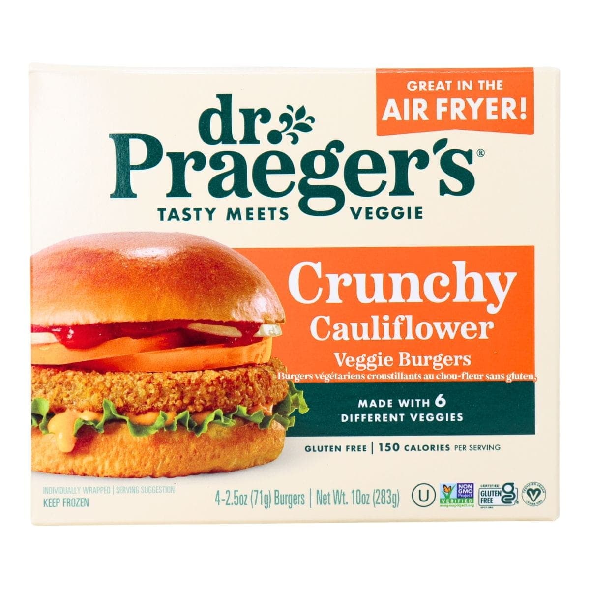 Dr. Praeger’s Gluten-Free Crunchy Cauliflower Veggie Burgers, 4 Pack