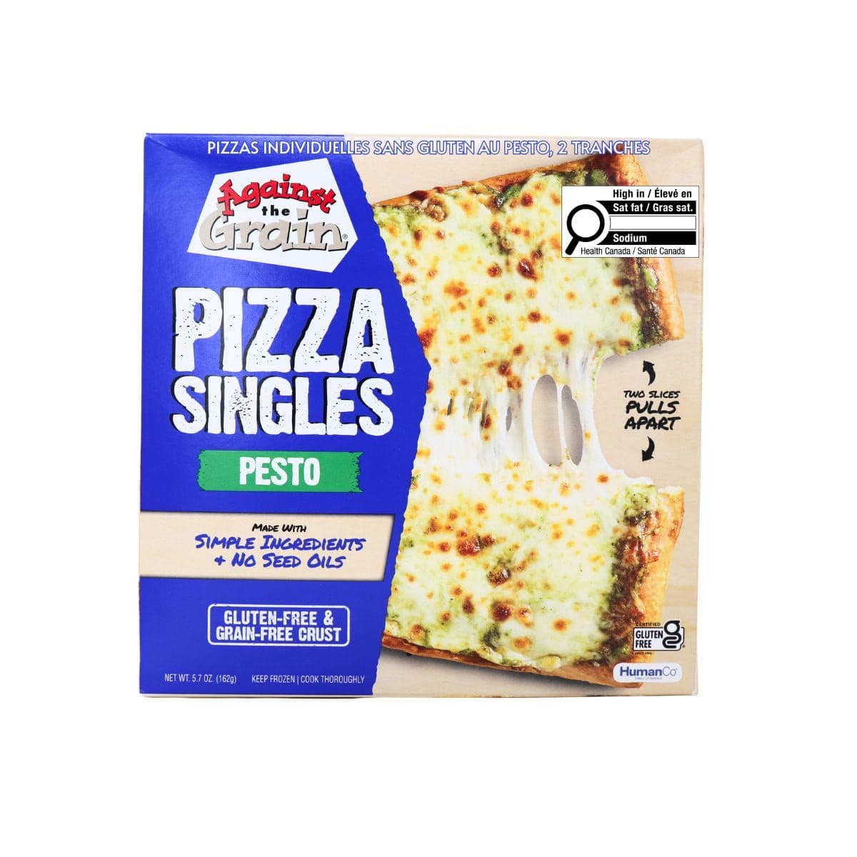 Against The Grain Gluten-Free Pizza Singles Pesto, 2 Slices