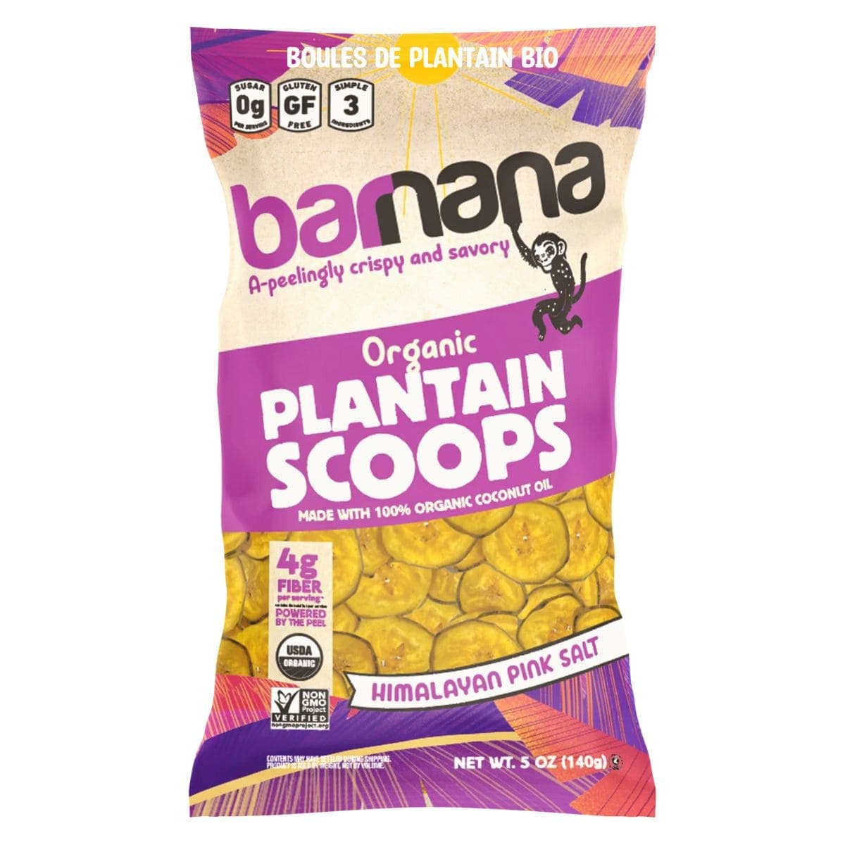Barnana Organic Plantain Scoops Himalayan Pink Salt, 140g