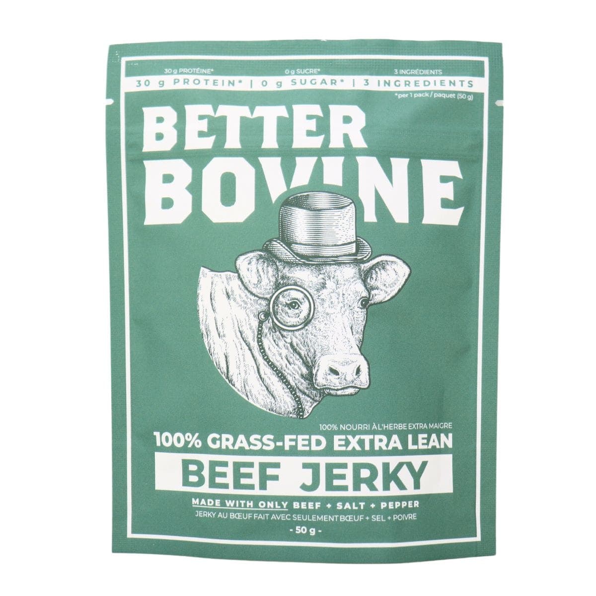 Better Bovine Premium Grass-Fed Beef Jerky Extra Lean, 50g