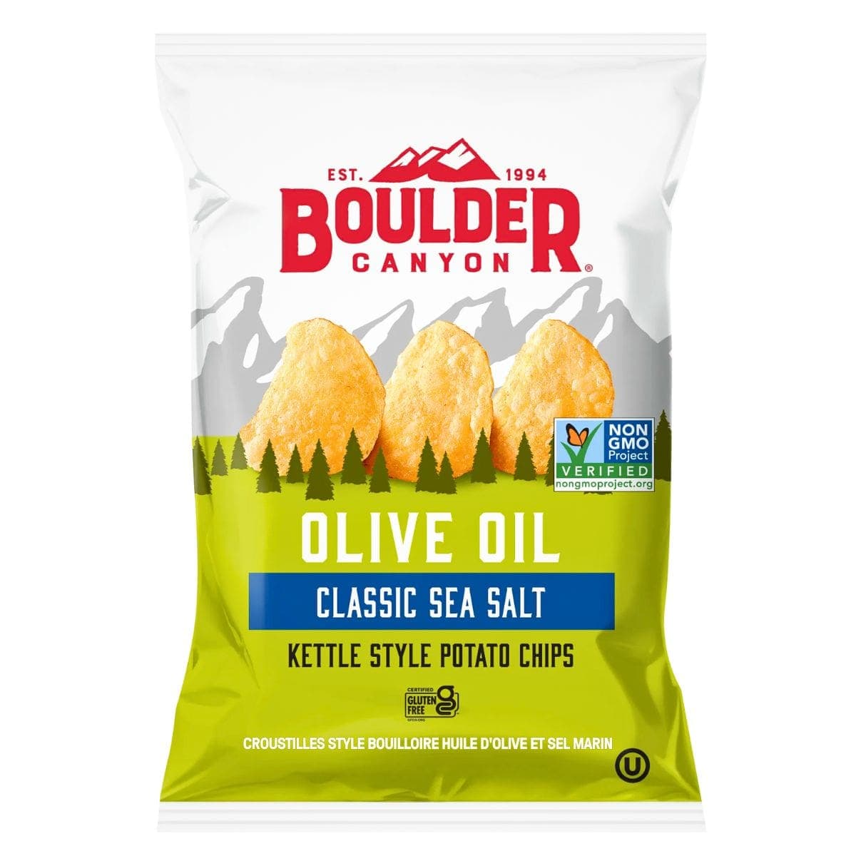 Boulder Canyon Kettle Style Potato Chips With Olive Oil Classic Sea Salt, 141.8g