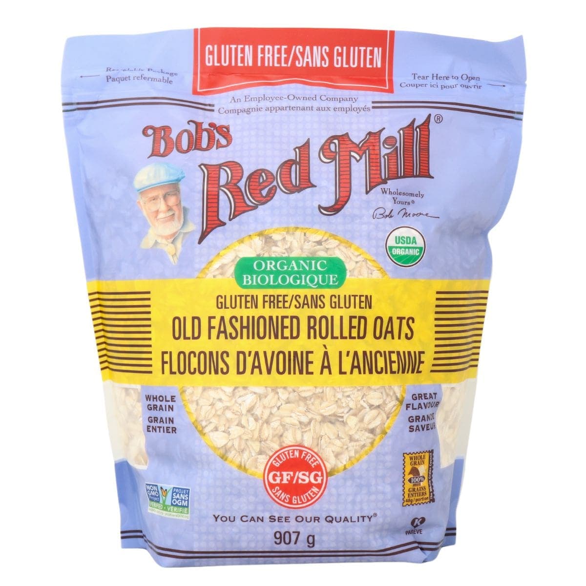 Bob's Red Mill Gluten Free Organic Old Fashioned Rolled Oats, 907g