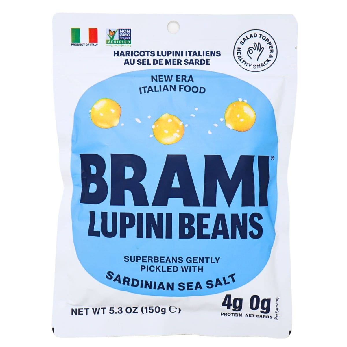 Brami Italian Snacking Lupini Beans Sardinian Sea Salt, 150g