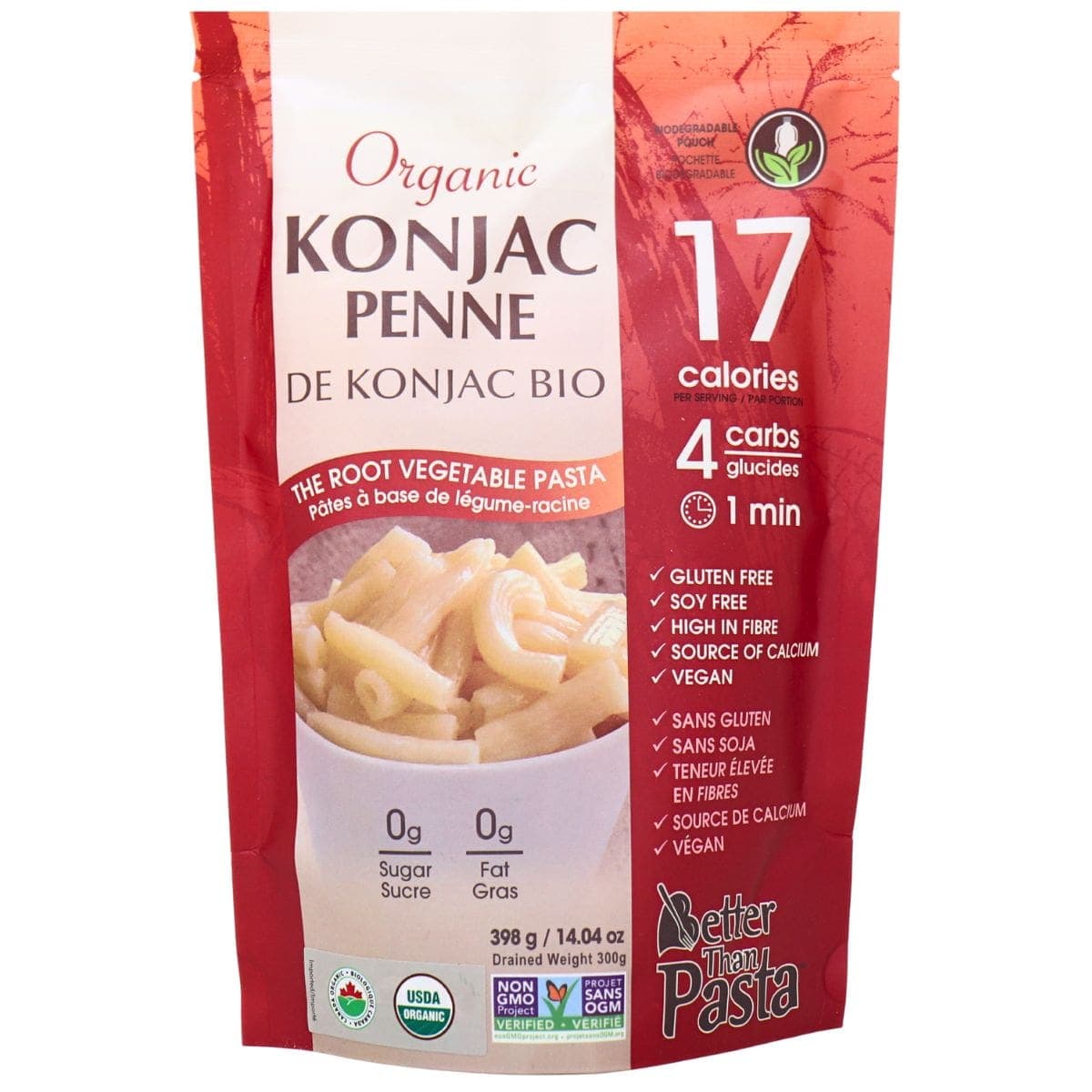 Better Than Foods Organic Konjac Penne Pasta, 398g