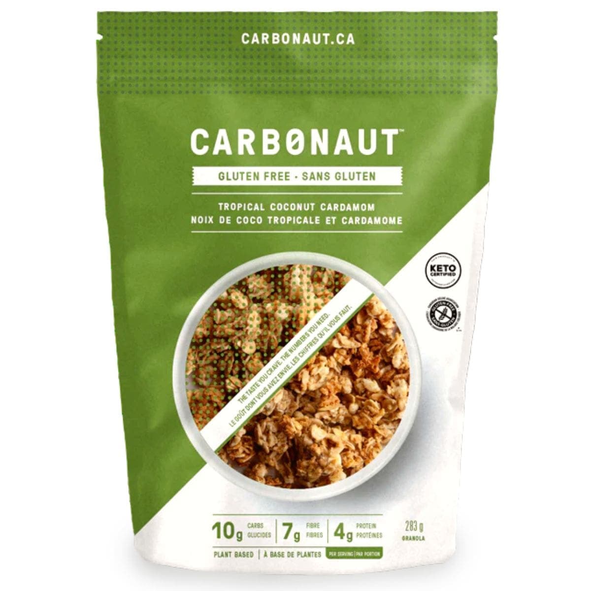 Carbonaut Gluten-Free Keto Granola Tropical Coconut Cardamom, 283g