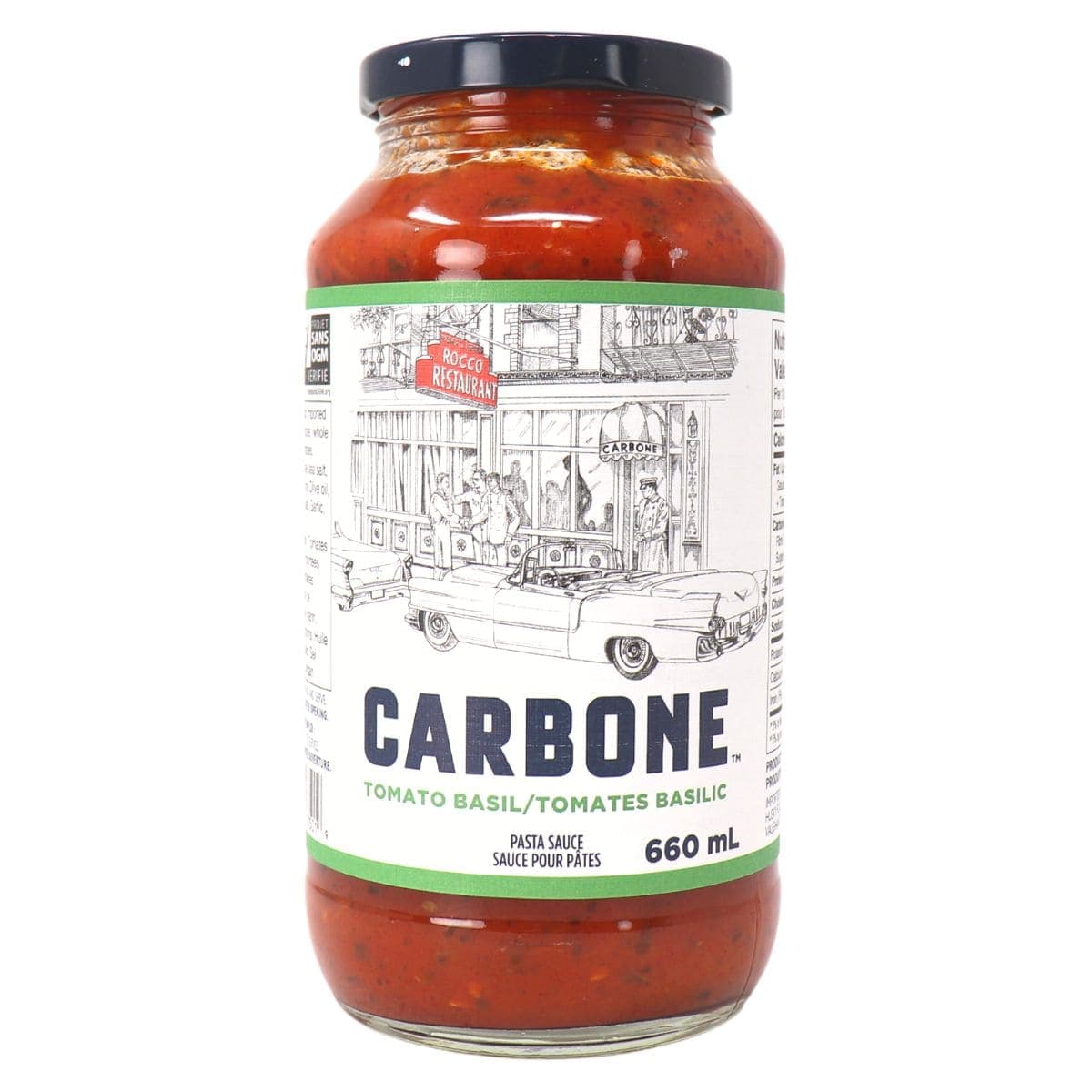Carbone Premium Tomato Sauce Tomato Basil, 660mL