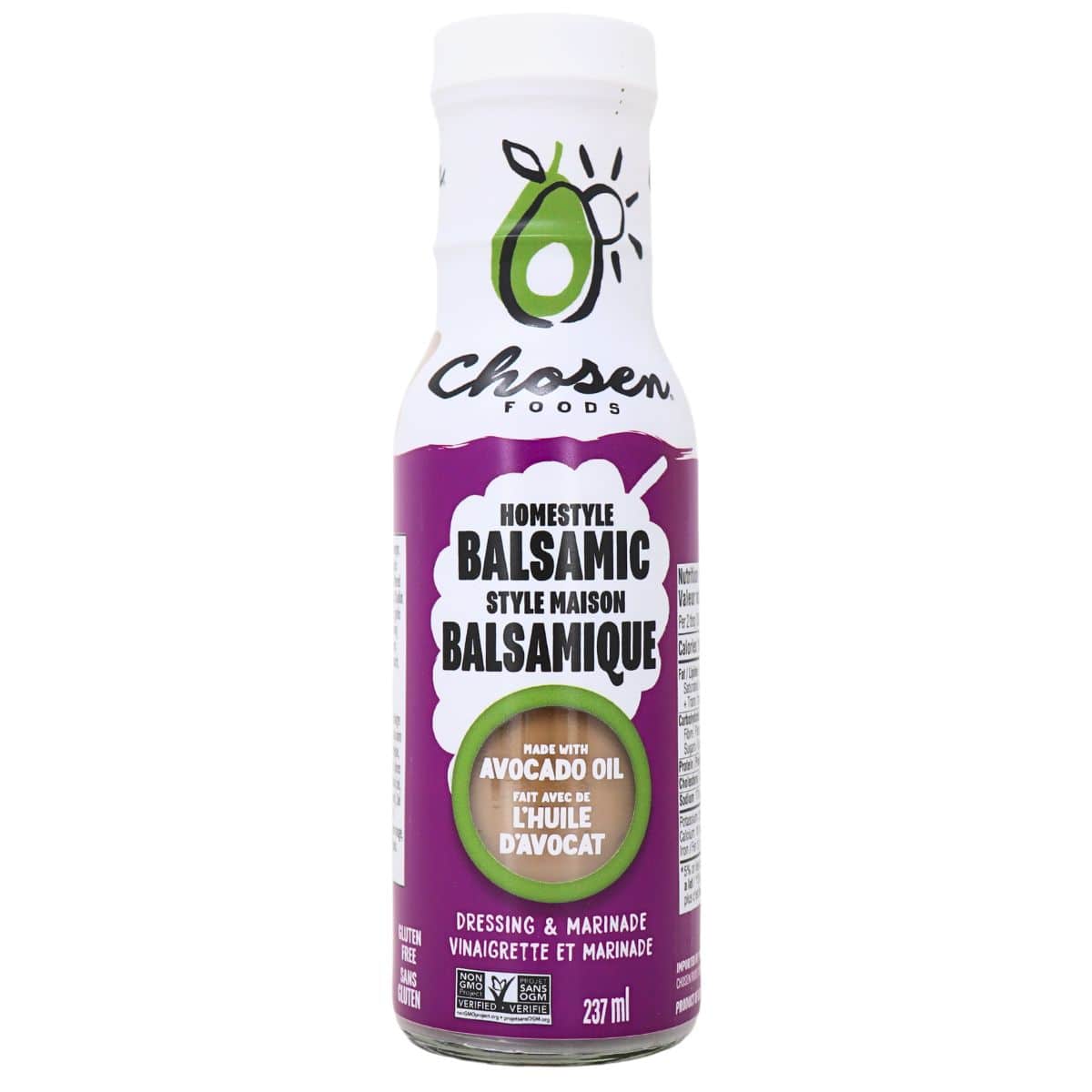 Chosen Foods Homestyle Balsamic Dressing &amp; Marinade with Avocado Oil, 237mL