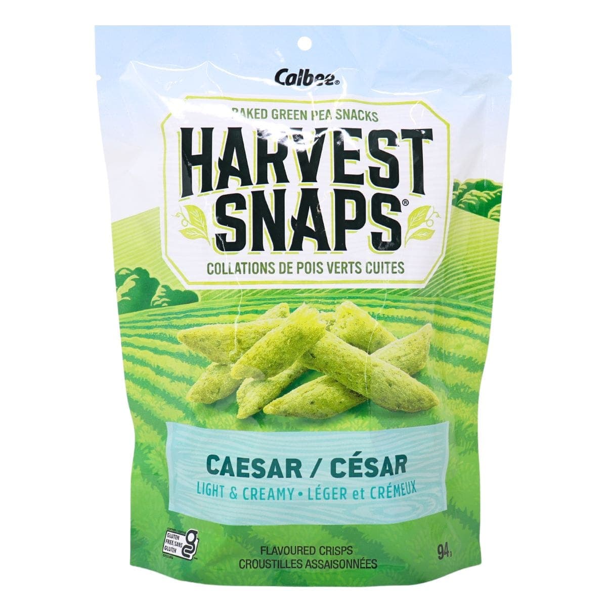 Calbee Harvest Snaps Baked Green Pea Snacks Caesar, 94g