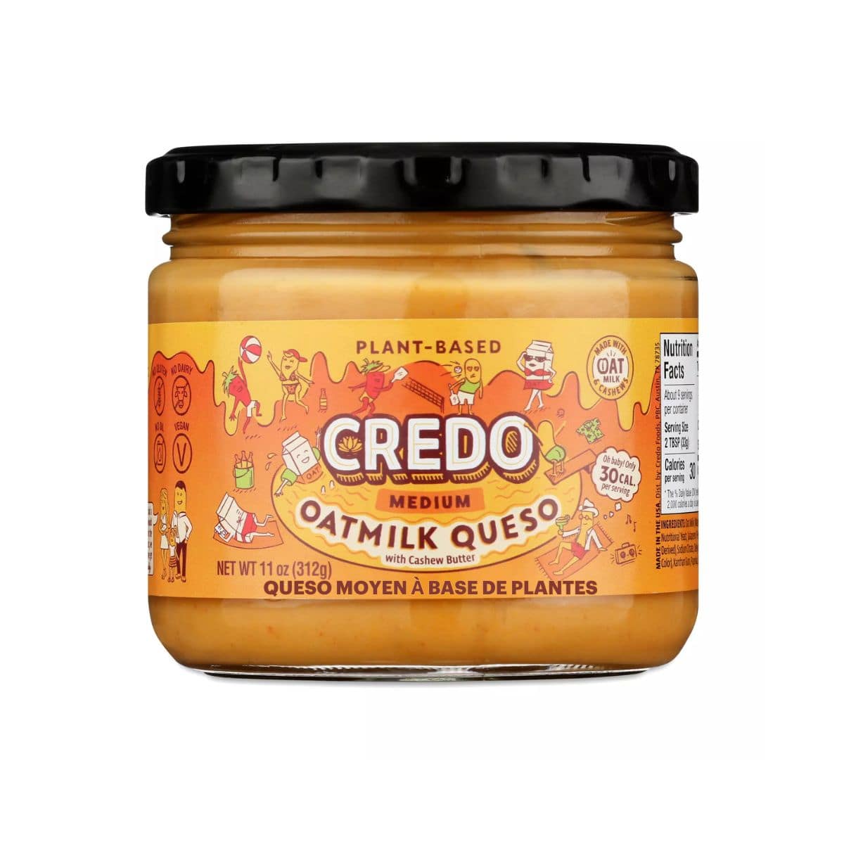 CREDO Foods Vegan Queso Medium, 312g