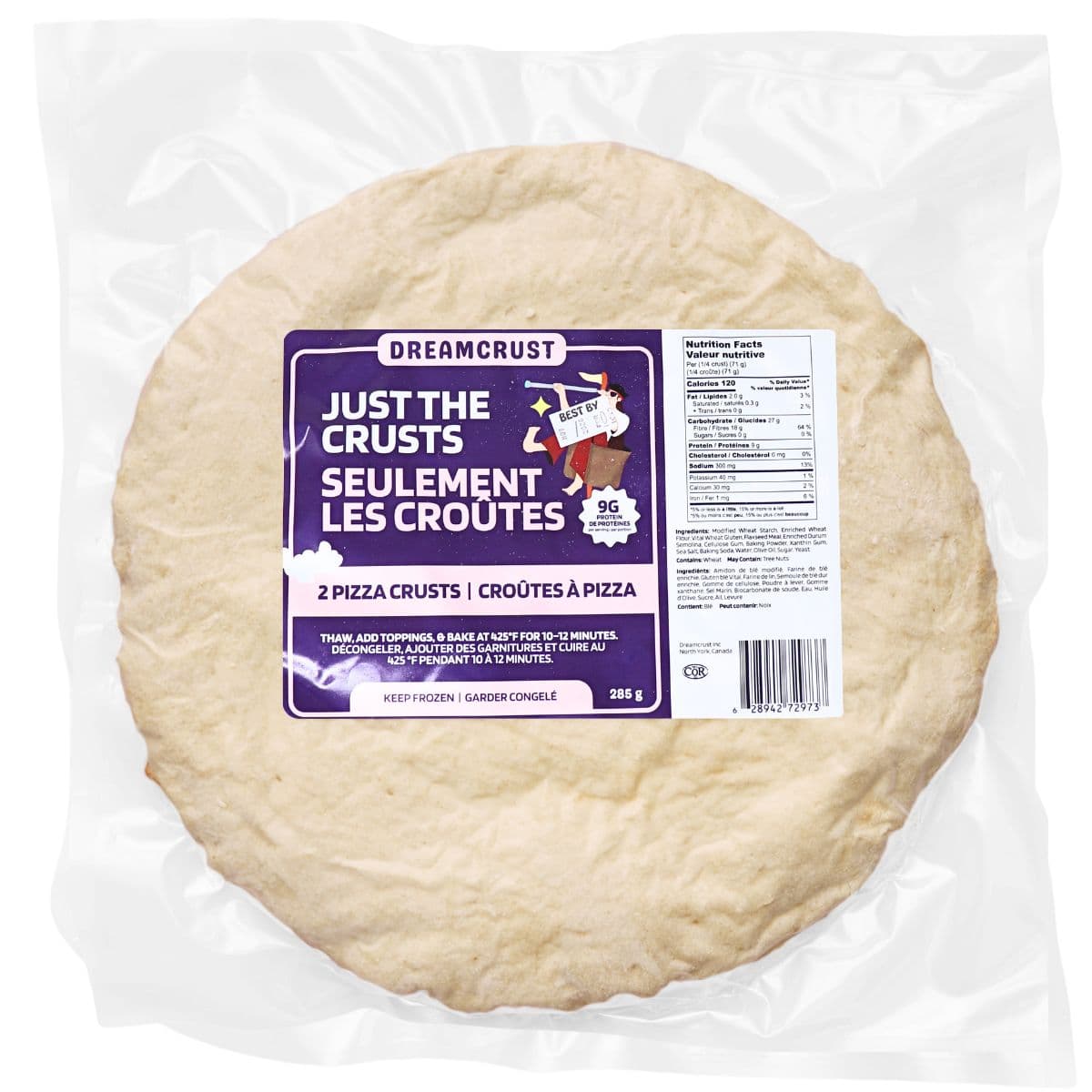 Dreamcrust Low-Carb Just The Crusts, 2 Pizza Crusts