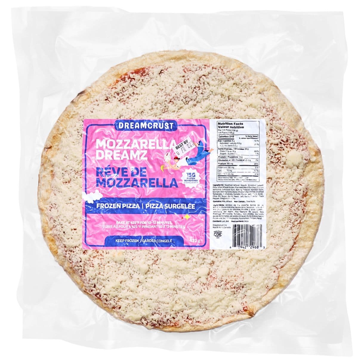Dreamcrust Low-Carb Pizza Mozzarella Dreamz, 432g