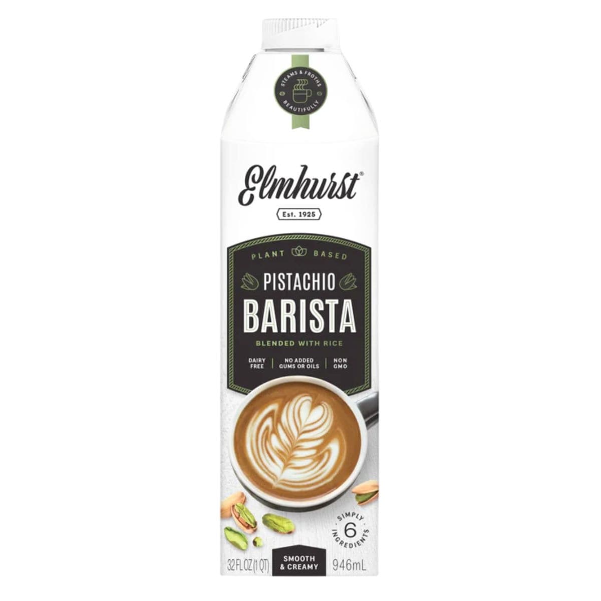 Elmhurst Plant Based Pistachio Milk Barista Edition, 946mL