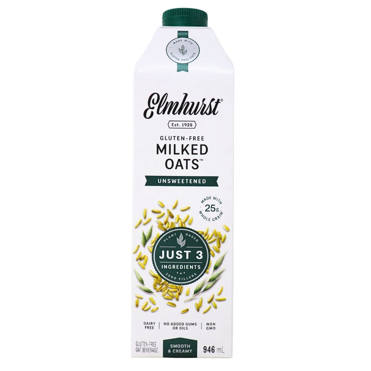 Elmhurst Unsweetened Oat Milk, 946ml