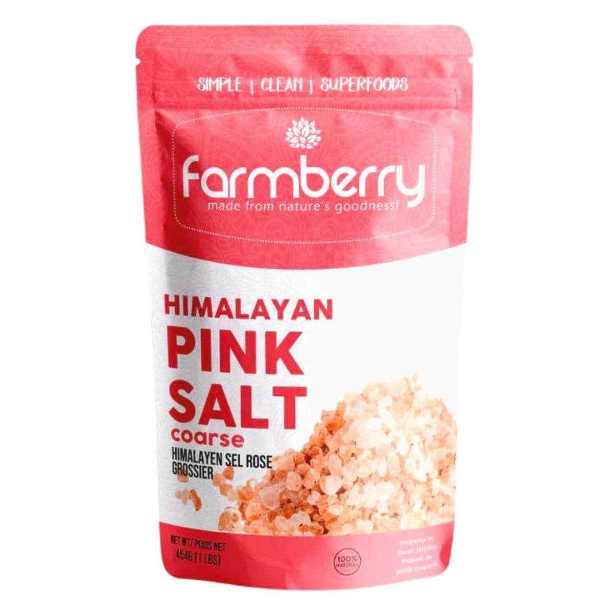 Farmberry Coarse Himalayan Pink Salt, 1lbs