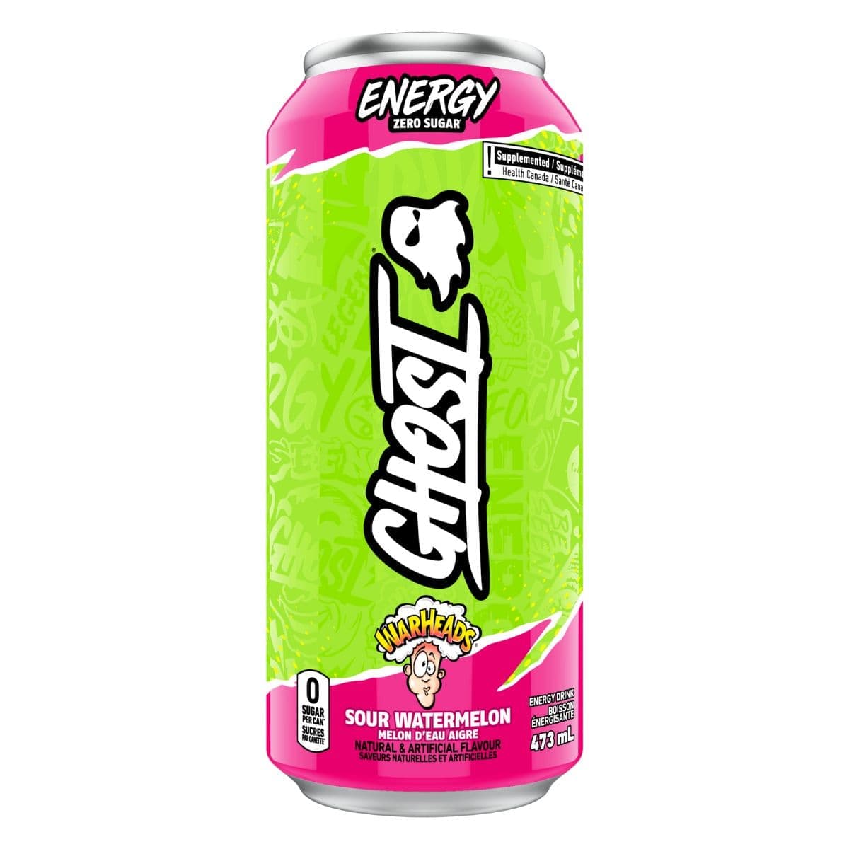 GHOST Energy Drink Warheads Sour Watermelon, 473ml