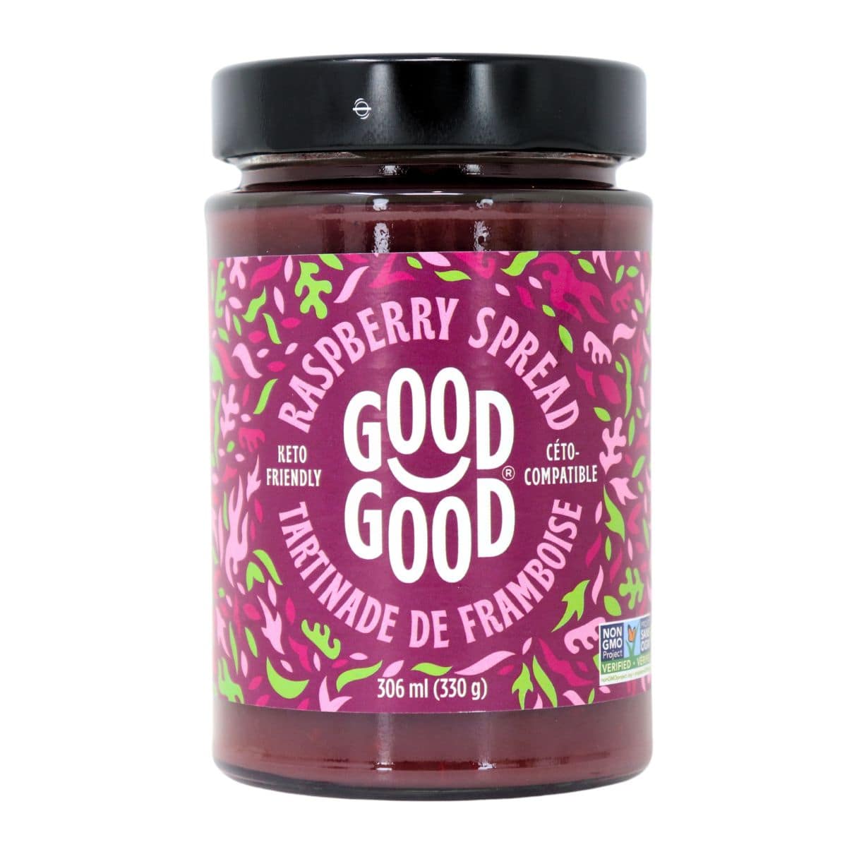 Good Good No Added Sugar Keto Jam Raspberry, 330g