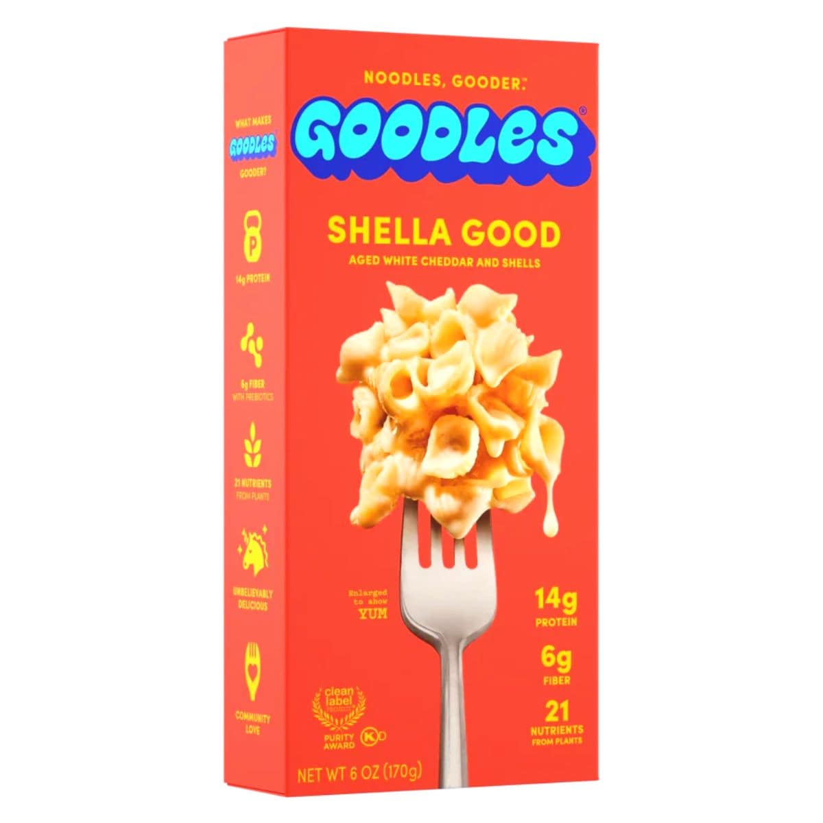 Goodles Protein Mac And Cheese White Cheddar Shella Good, 170g