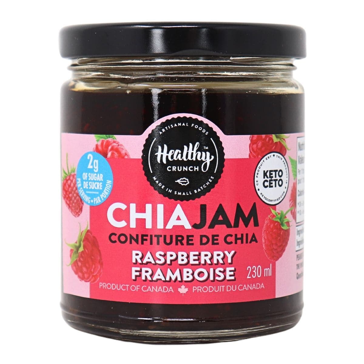 Healthy Crunch Paleo Chia Jam Raspberry, 230ml