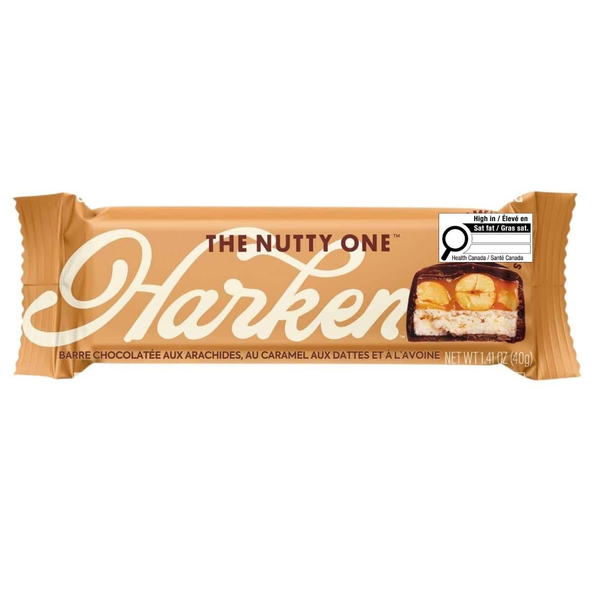Harken Date Bars The Nutty One Crunchy Peanuts Caramel, 40g