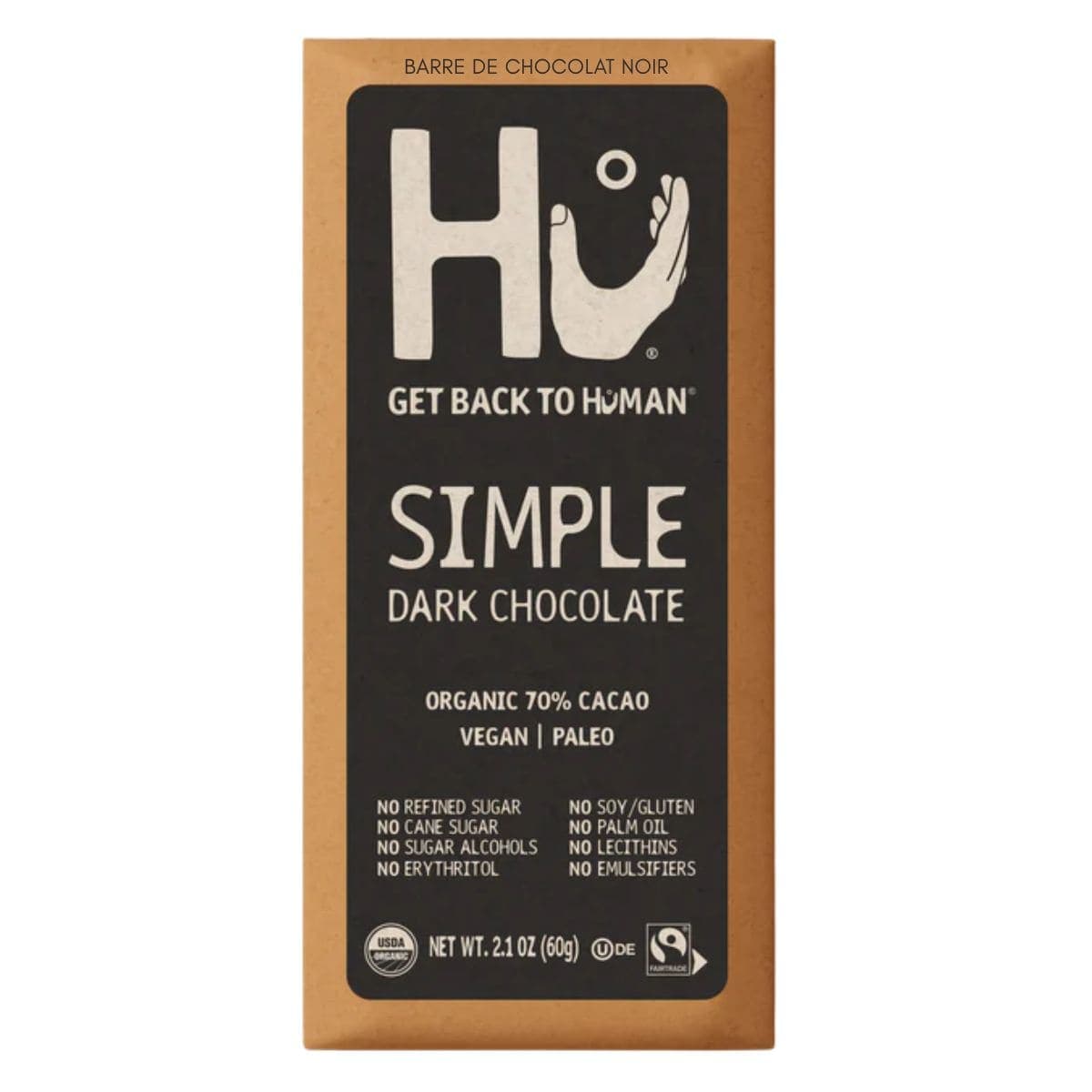 Hu Kitchen Simple Dark Chocolate Bar, 60g