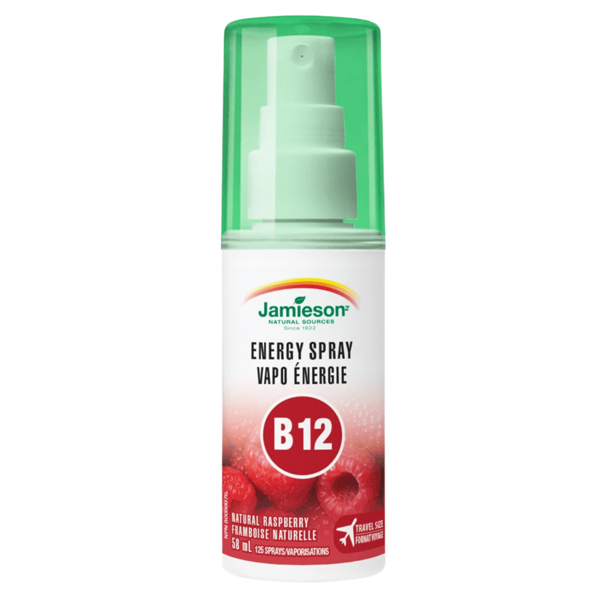 Jamieson Vitamins Vitamin B12 Energy Spray Natural Raspberry, 58mL