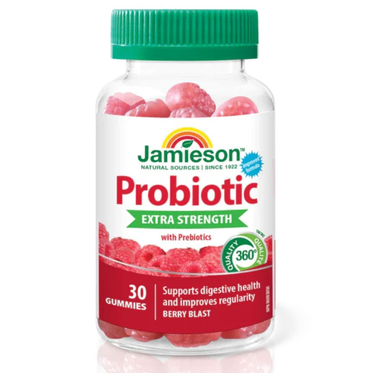 Jamieson Extra Strength Probiotic With Prebiotics Gummies Berry Blast, 30 Gummies