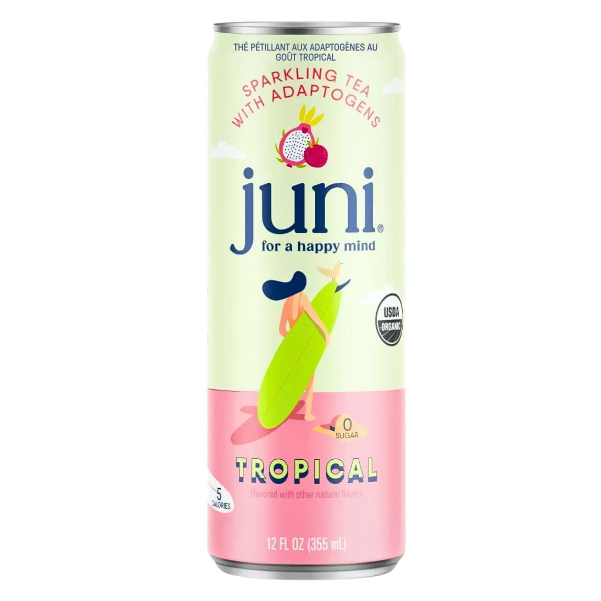 Juni Sparkling Adaptogenic Tea Tropical, 355 ml