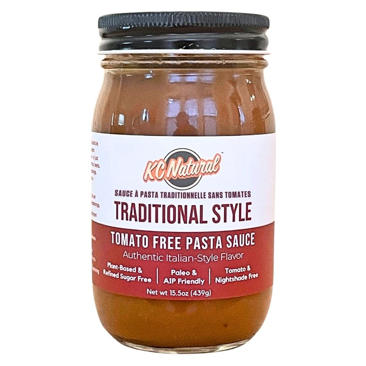 KC Natural Paleo &amp; AIP Tomato-Free Pasta Sauce Traditional, 439g