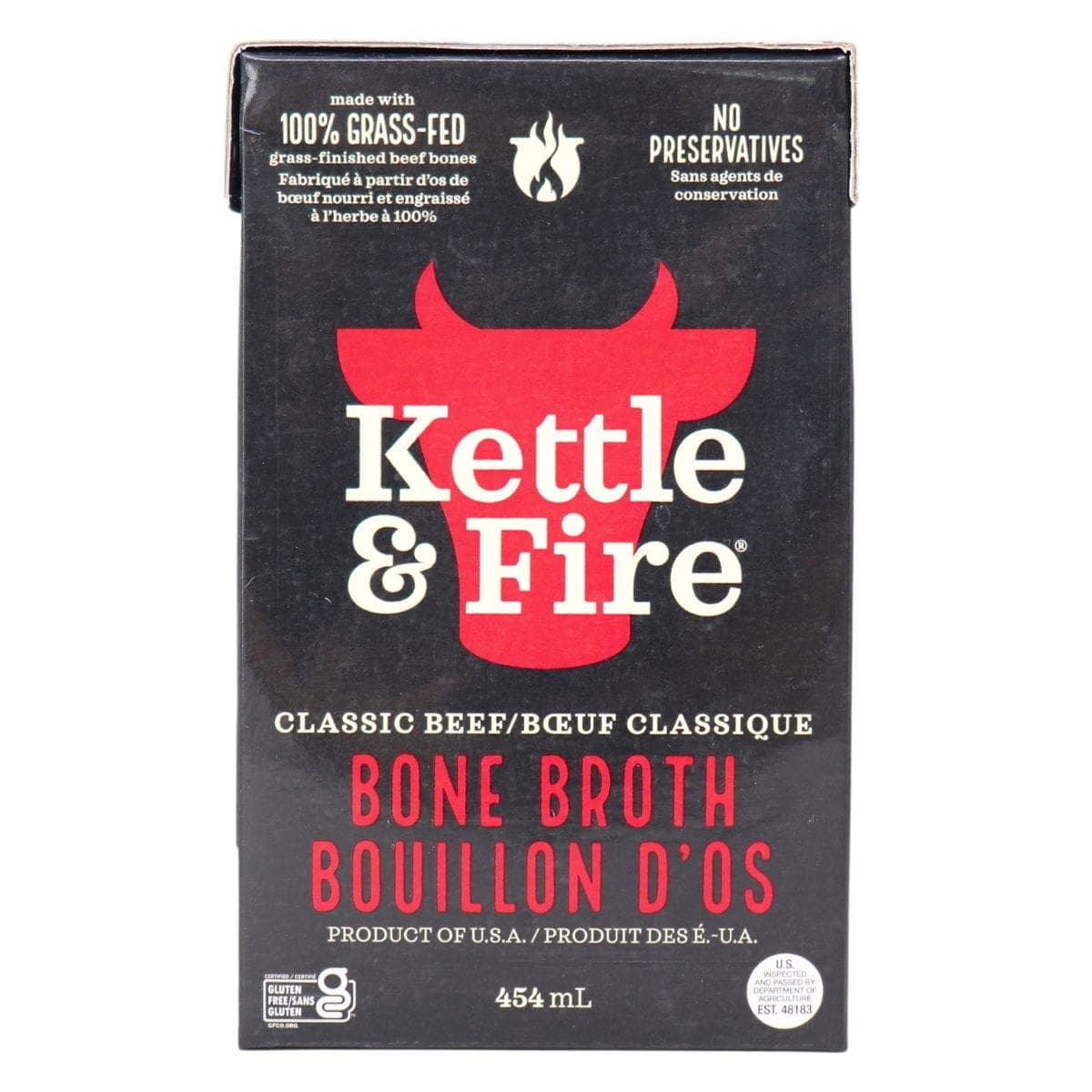 Kettle &amp; Fire Grass-Fed Beef Bone Broth, 454mL