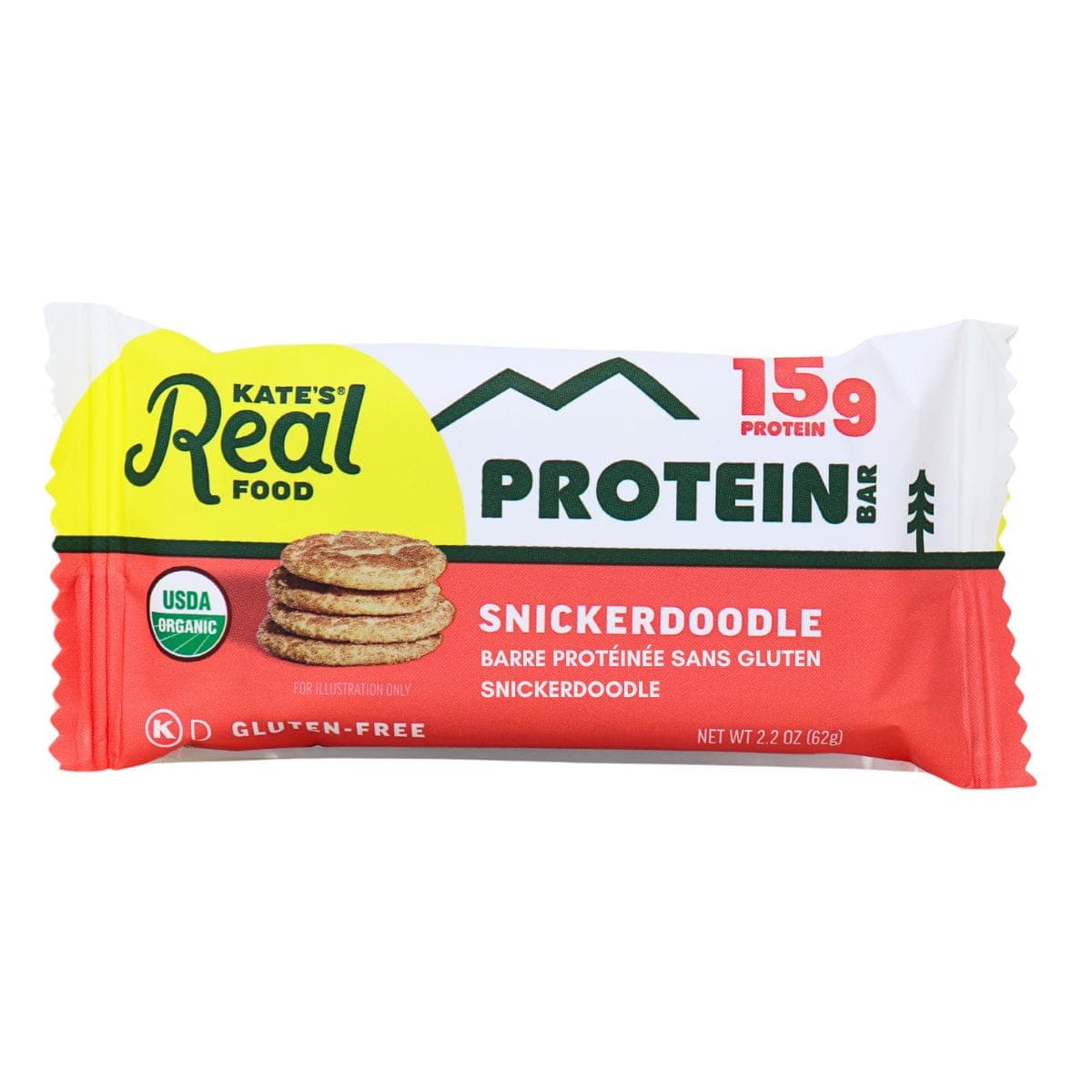 Kate’s Real Food Gluten-Free Protein Bar Snickerdoodle, 62g