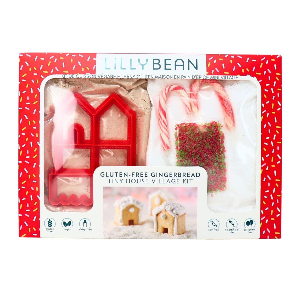 Lillybean Vegan &amp; Gluten-Free Baking Kit Gingerbread Tiny House Village, 562g