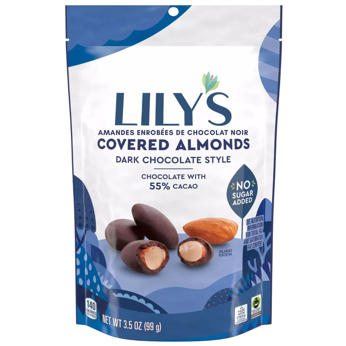 Lily's No Sugar Added Dark Chocolate Style Covered Almonds, 99g