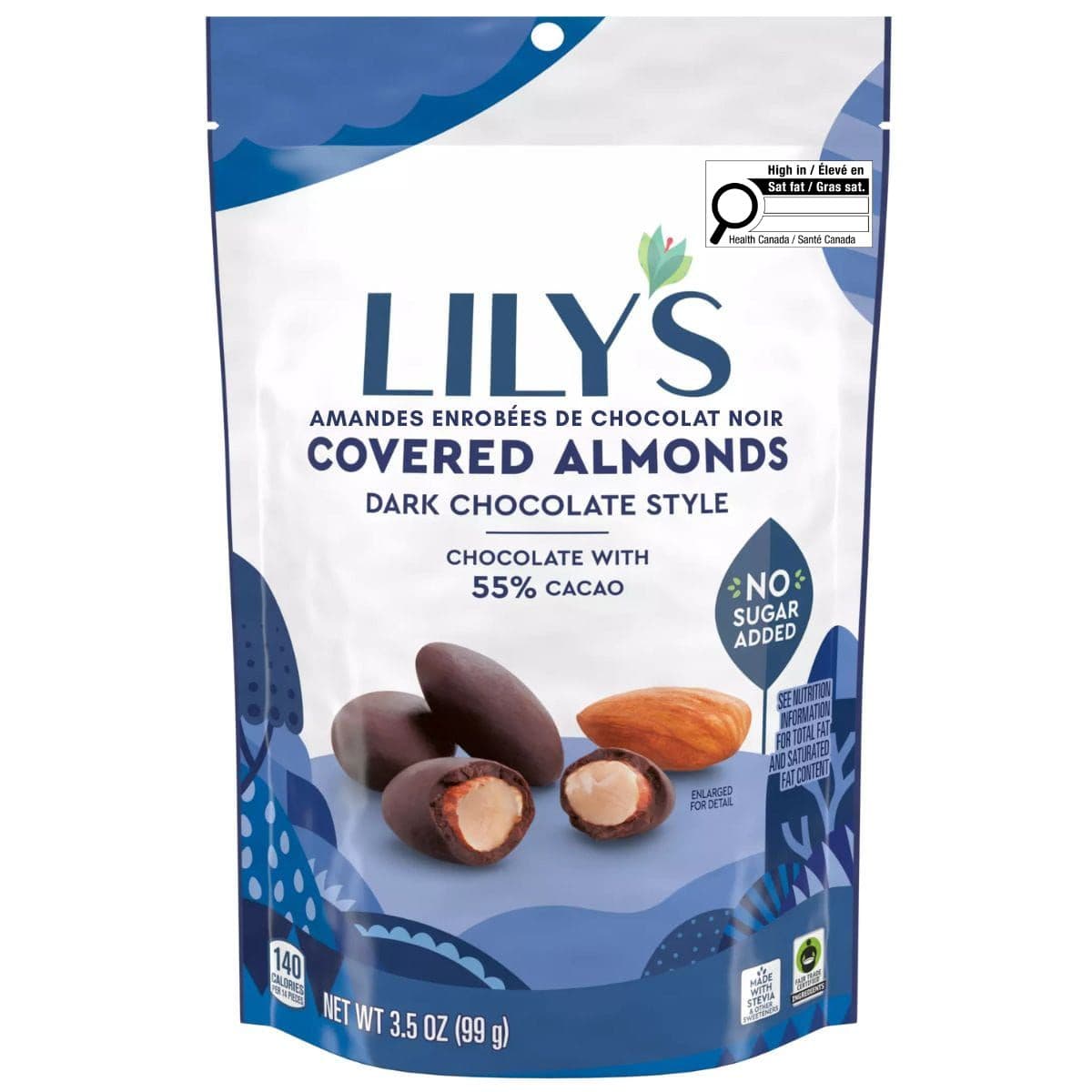 Lily's No Sugar Added Dark Chocolate Style Covered Almonds, 99g