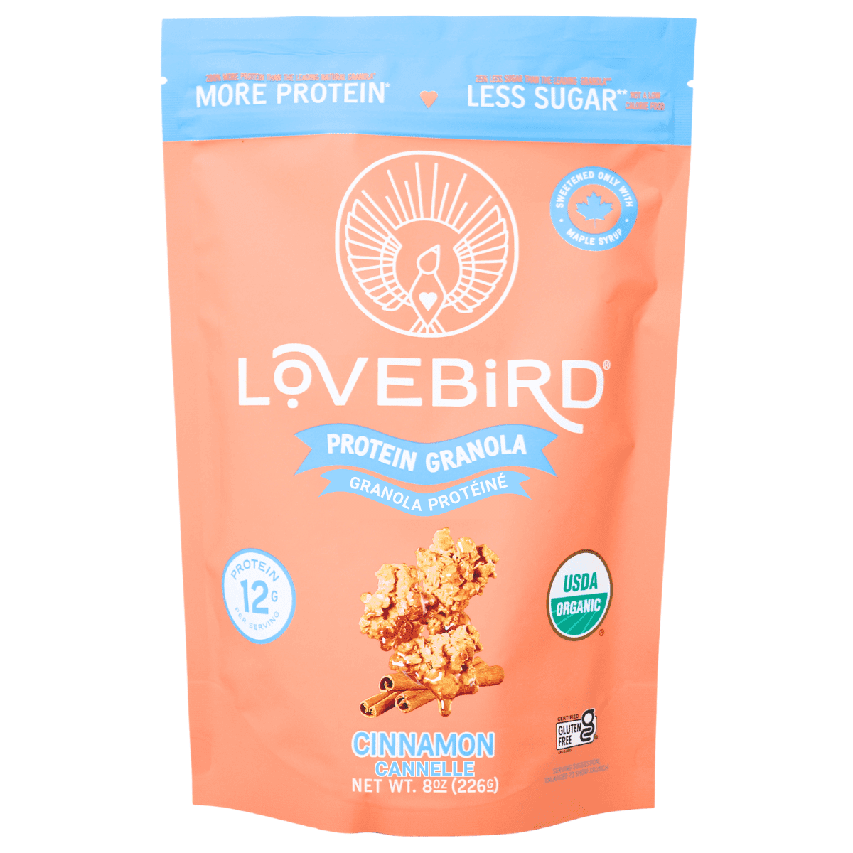 Lovebird Organic Protein Granola Cinnamon, 226 g