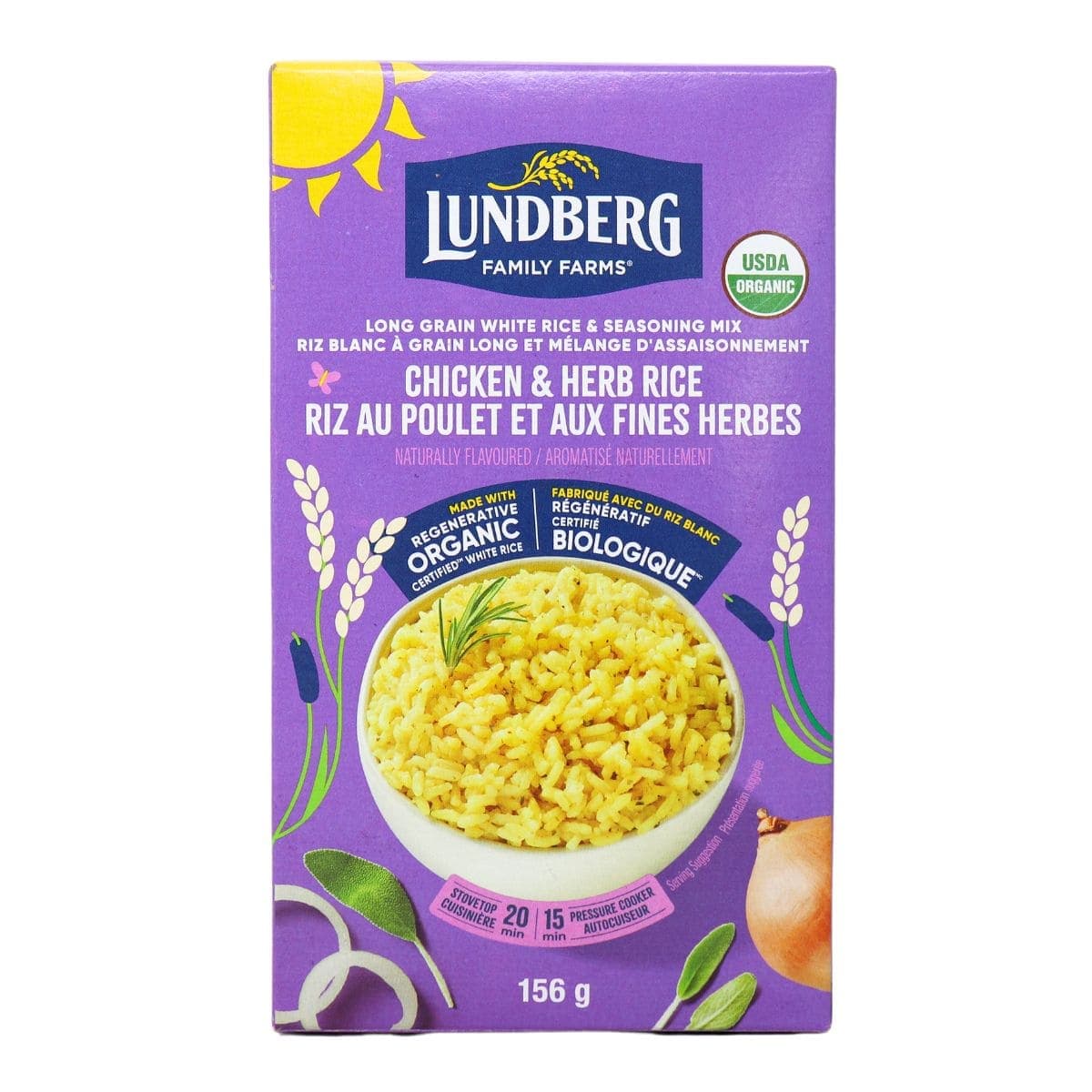 Lundberg Organic Regenerative Rice Chicken &amp; Herb, 156g