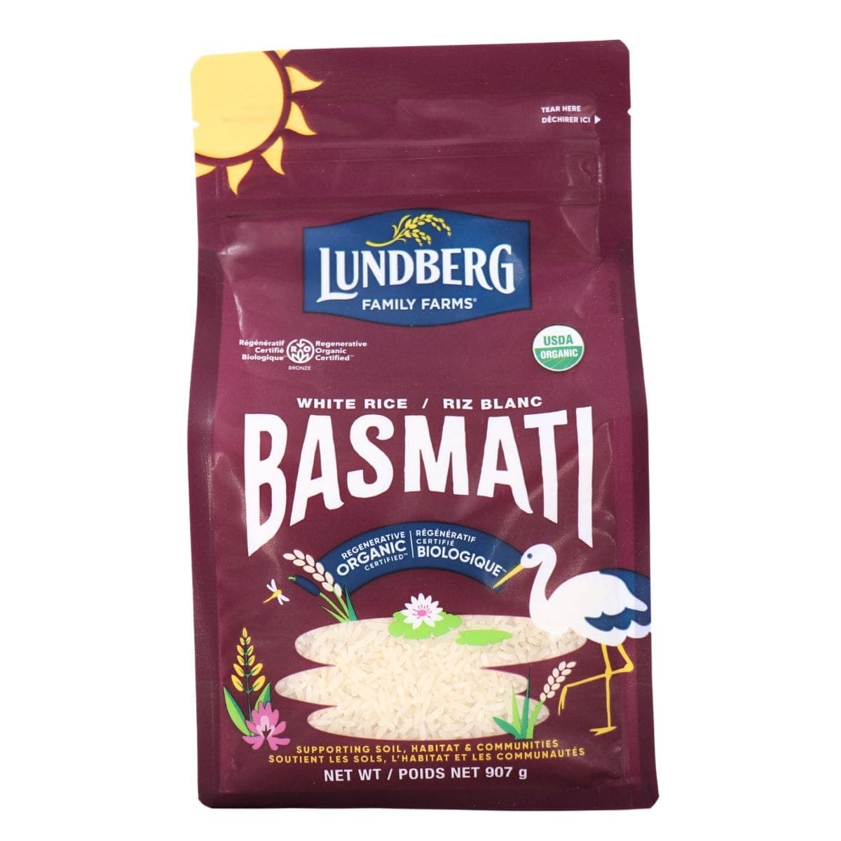 Lundberg Regenerative Organic California White Basmati Rice, 907g