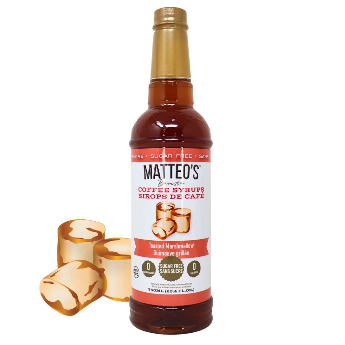 Matteo’s Sugar-Free Barista Coffee Syrups Toasted Marshmallow, 750mL
