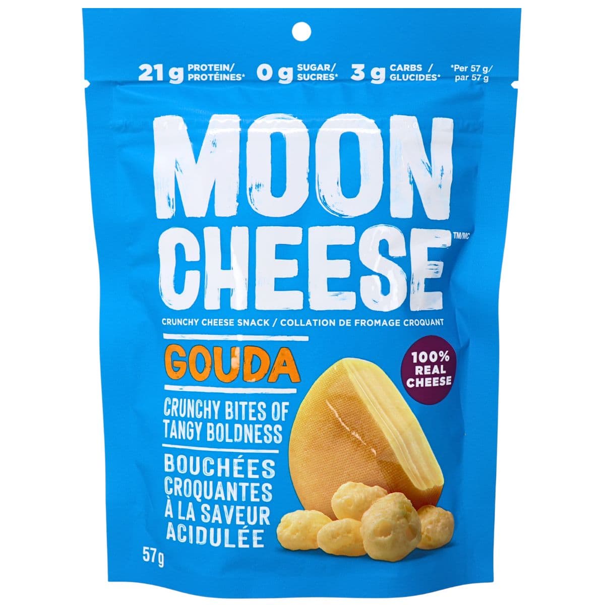 Moon Cheese Crunchy Cheese Snack Gouda, 57g