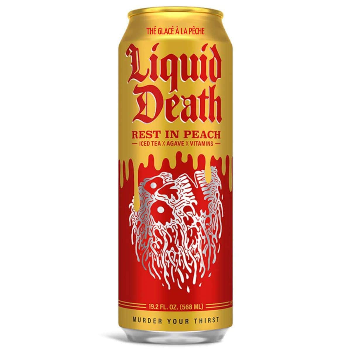 Liquid Death Iced Tea Rest In Peach, 568ml