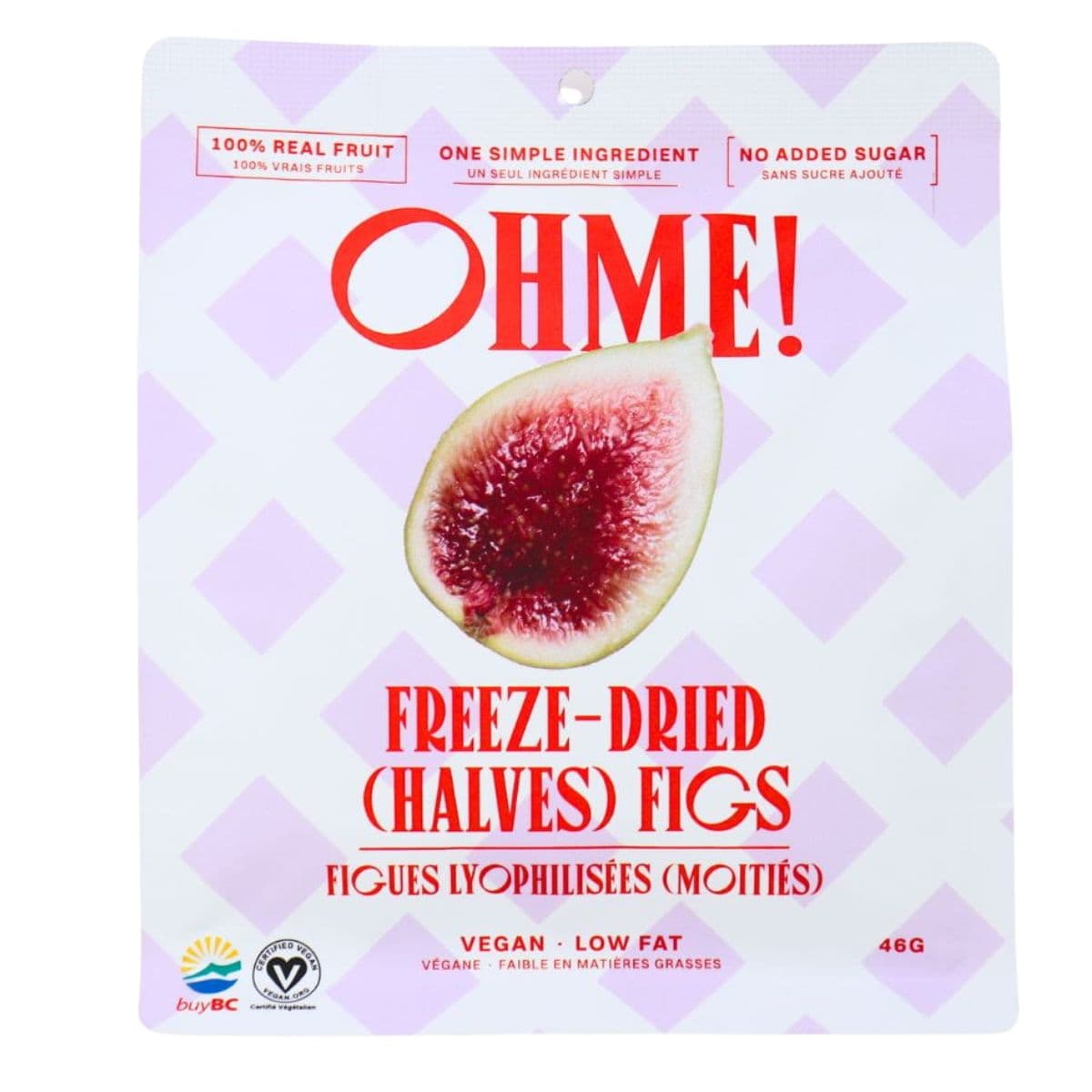 OHME! No Added Sugar Freeze-Dried (Halves) Figs, 46g