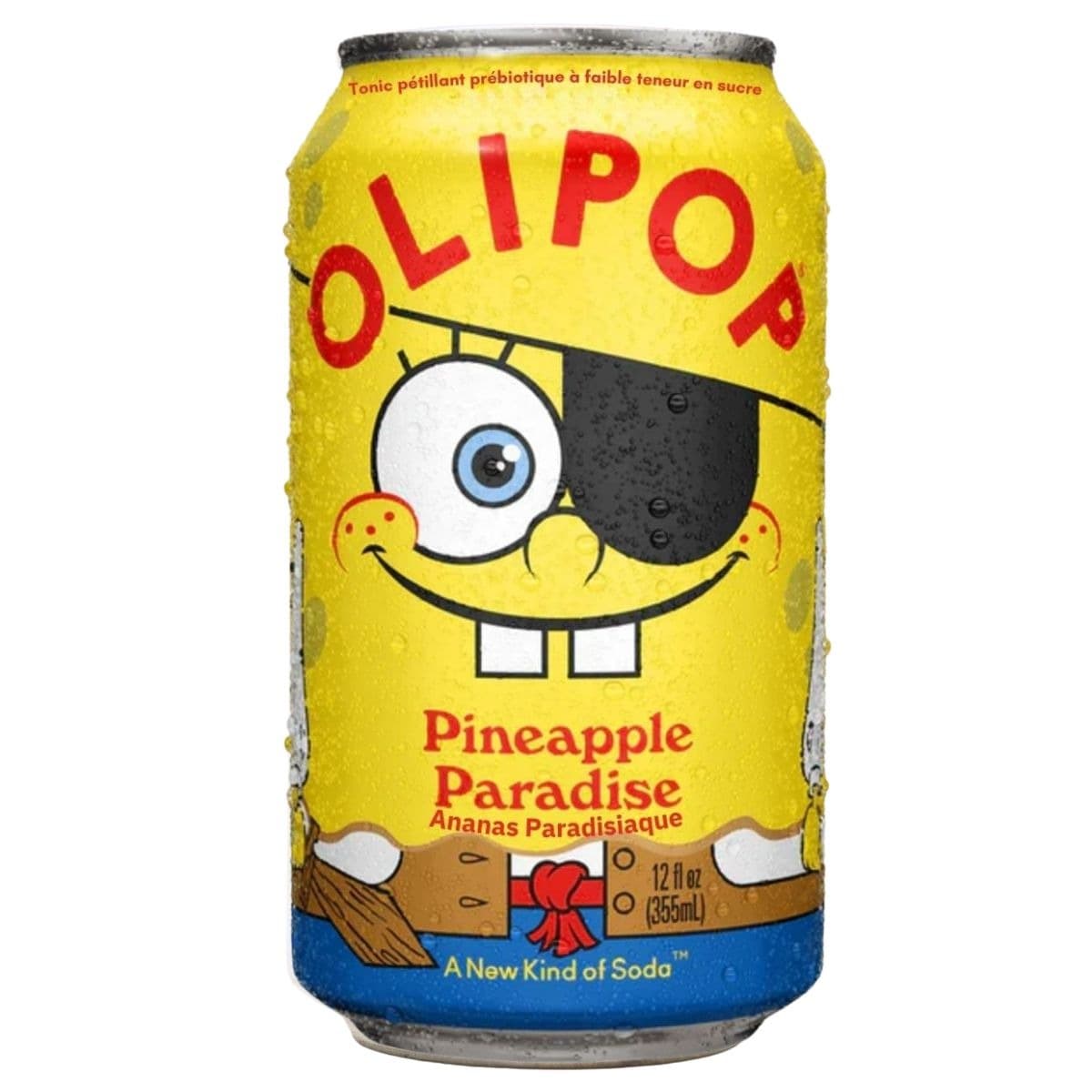 OLIPOP Low Sugar Prebiotic Sparkling Tonic Pineapple Paradise, 355mL
