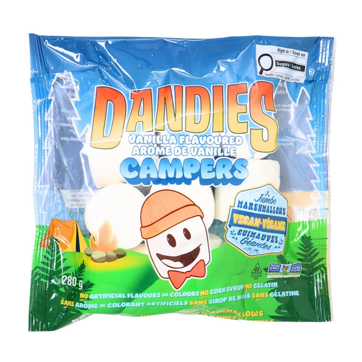 Dandies Campers Jumbo Vegan Marshmallows, 280g