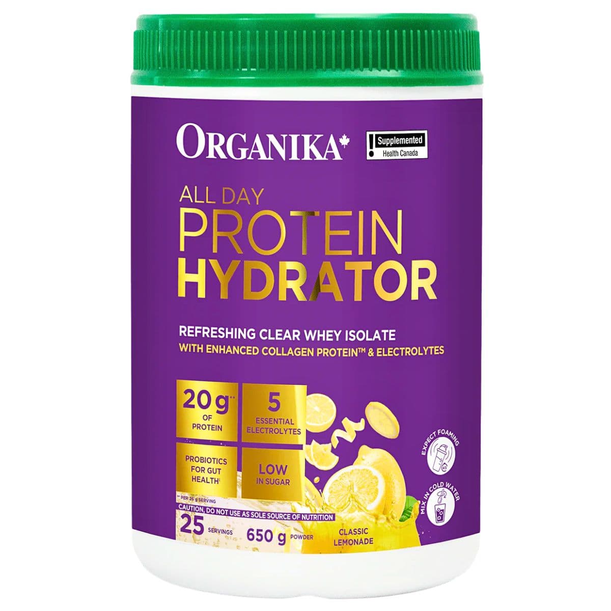 Organika All Day Whey Protein Hydrator Lemon, 650 g