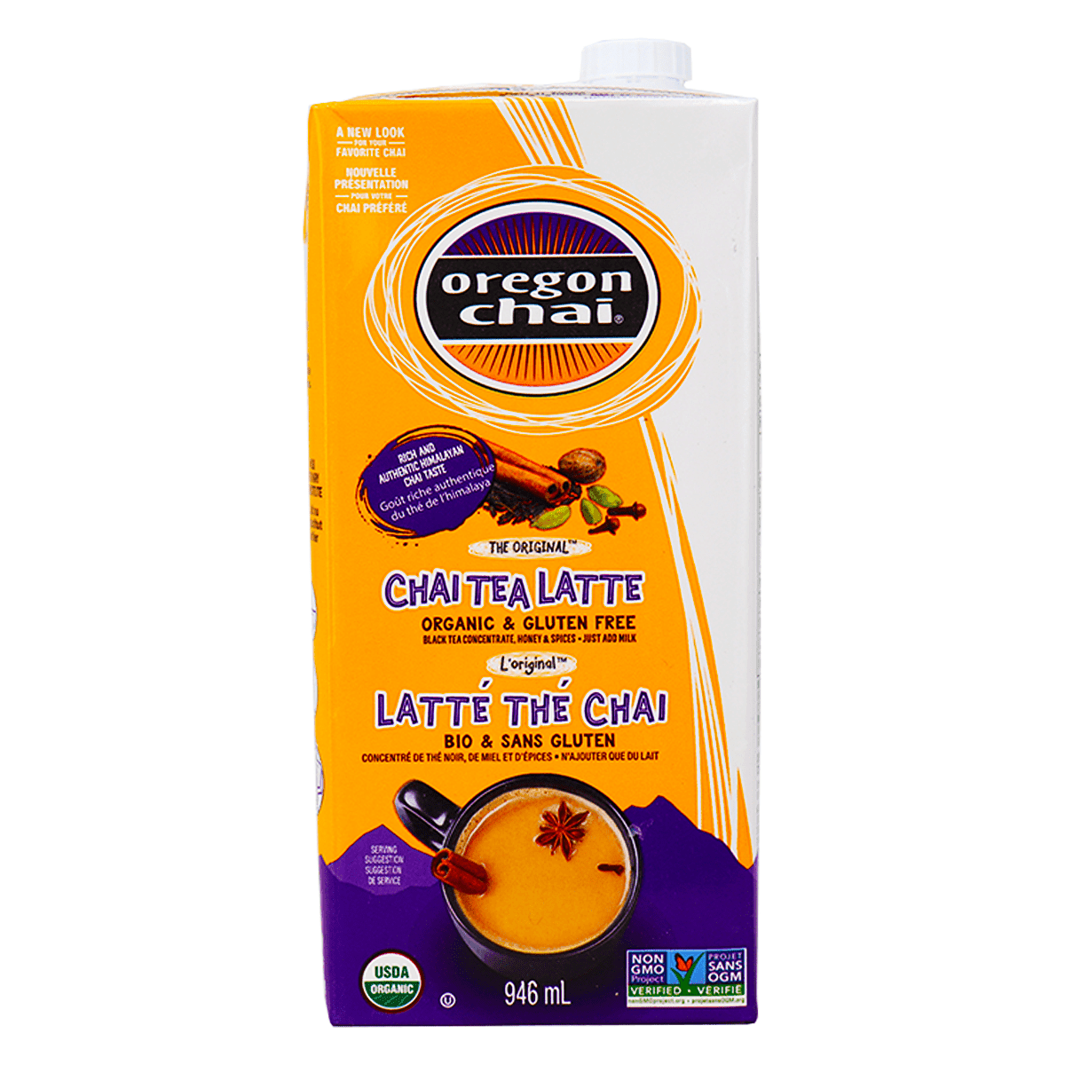 Oregon Chai Organic Chai Tea Latte Black Tea Concentrate, 946mL